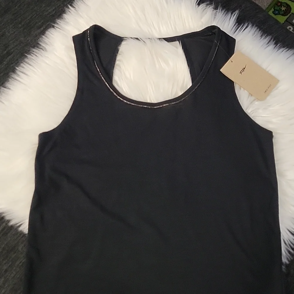 NIKE Yoga Dri-FIT Lurex Tank In Black - Picture 3 of 8